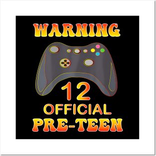 12th Birthday Official Pre-teen Video Gamer Posters and Art
